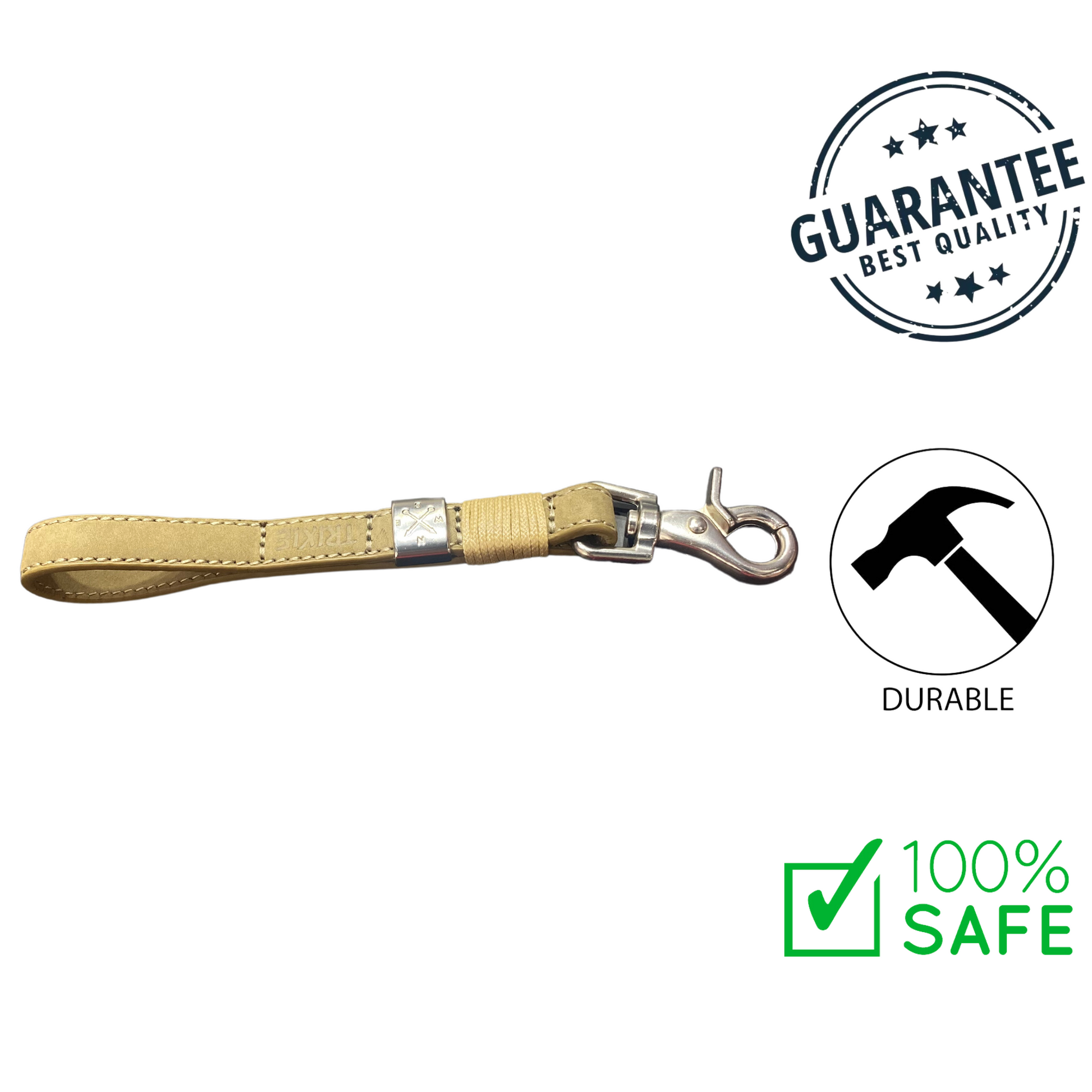 Trixie short dog lead green durable leash with metal clip for secure dog walking