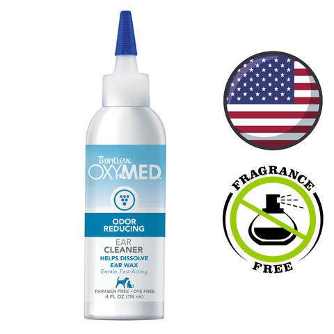 TropiClean ear cleaner for pets odor reducing formula helps dissolve ear wax 4 oz bottle
