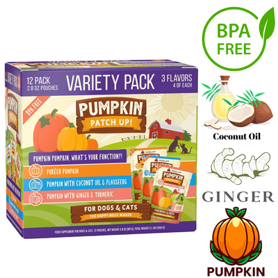 Weruva Pumpkin Patch Up variety pack canned and wet food for dogs and cats with pumpkin coconut oil and ginger flavors