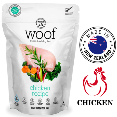 nzpf freeze dried chicken dog food by The New Zealand Pet Food Co with natural chicken and vegetables