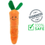 Zippyclaws kickerz cat toy carrot plush orange carrot with green leaves and smiling face for cats
