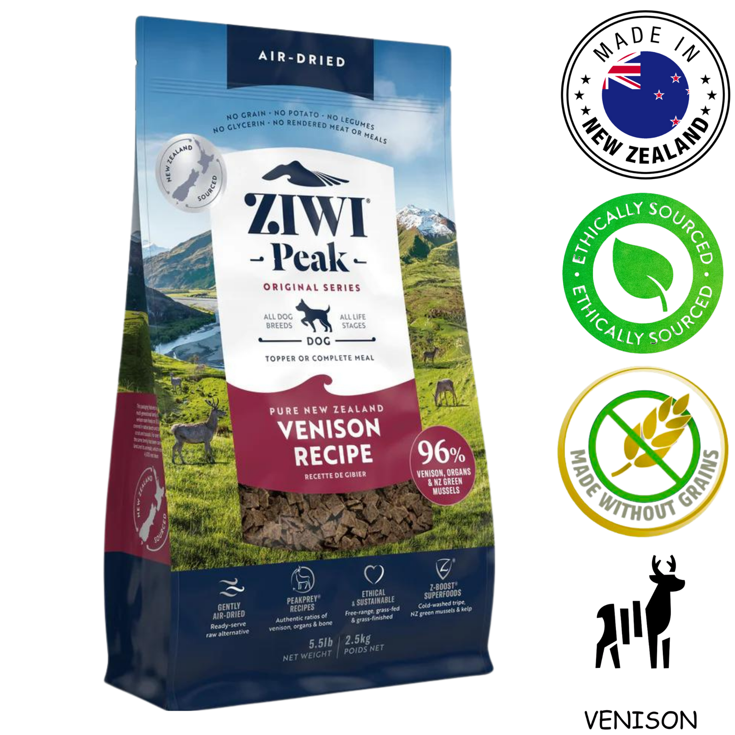 ZIWI - 鹿肉风干狗粮 - 454克